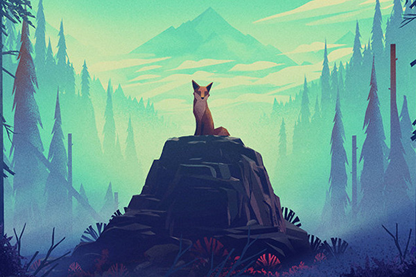 Lisica sedi na steni